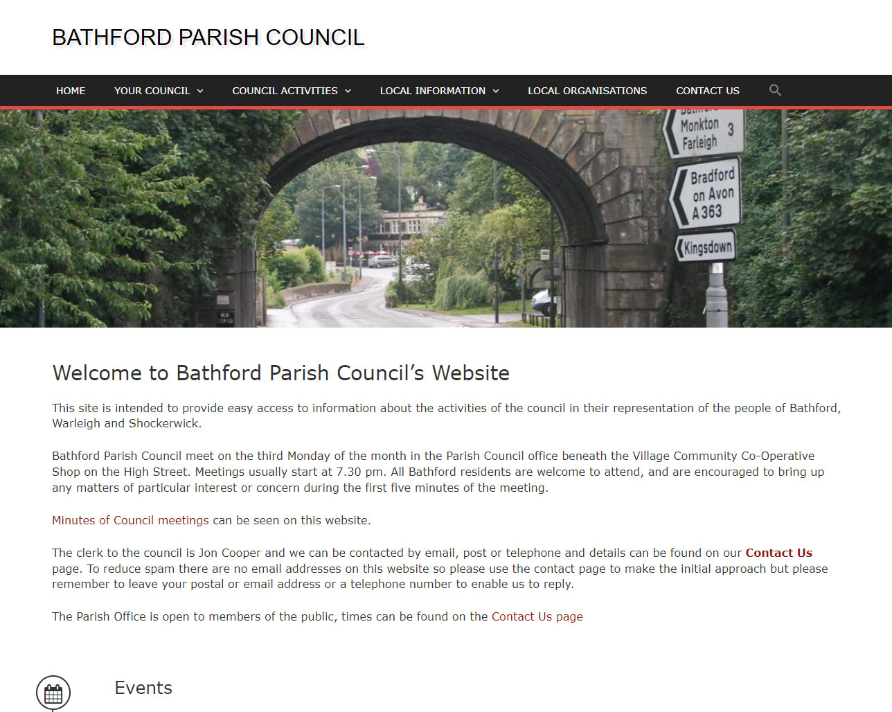 Bathford Parish Council website development